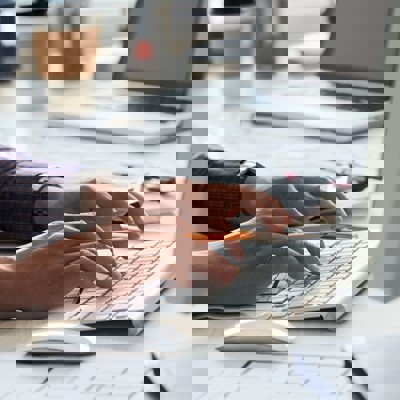 Typing On Keyboard