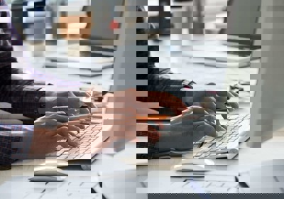Typing On Keyboard