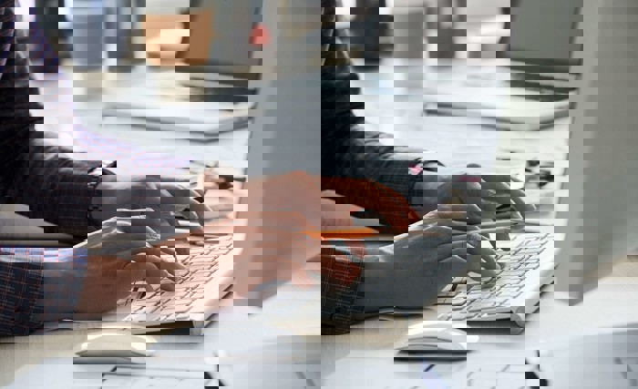 Typing On Keyboard